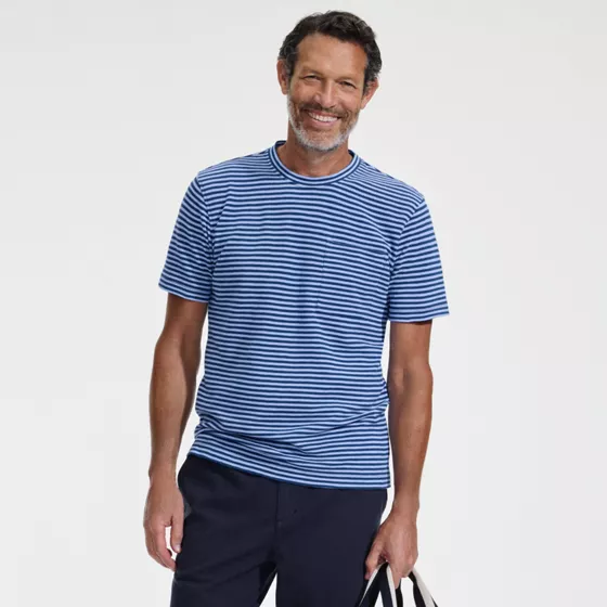 Men's Short Sleeve Cotton Linen Tee - primary