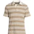 Men's Short Sleeve Cotton Linen Rugby Polo, Front