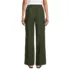 Women's Petite Linen High Rise Elastic Back Wide Leg Cargo Pants, Back