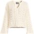 Women's Cotton Boucle Pointelle Notch Neck Sweater, Front