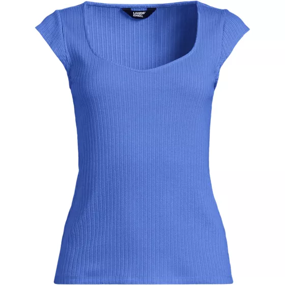Women's Pointelle Cap Sleeve Top - primary