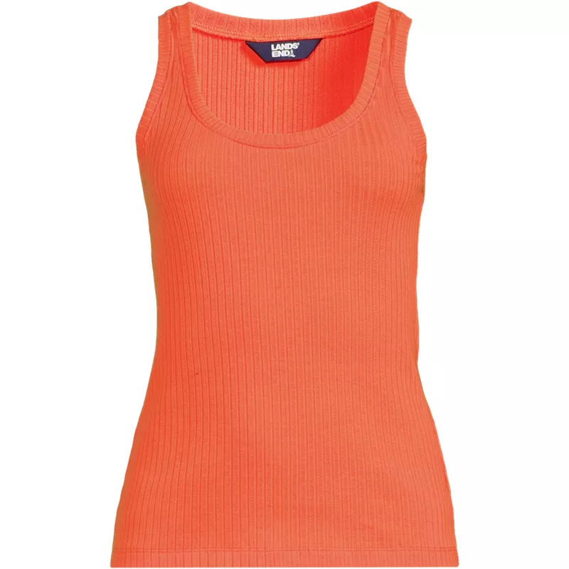 Women's Pointelle Rib UNeck Tank, Front