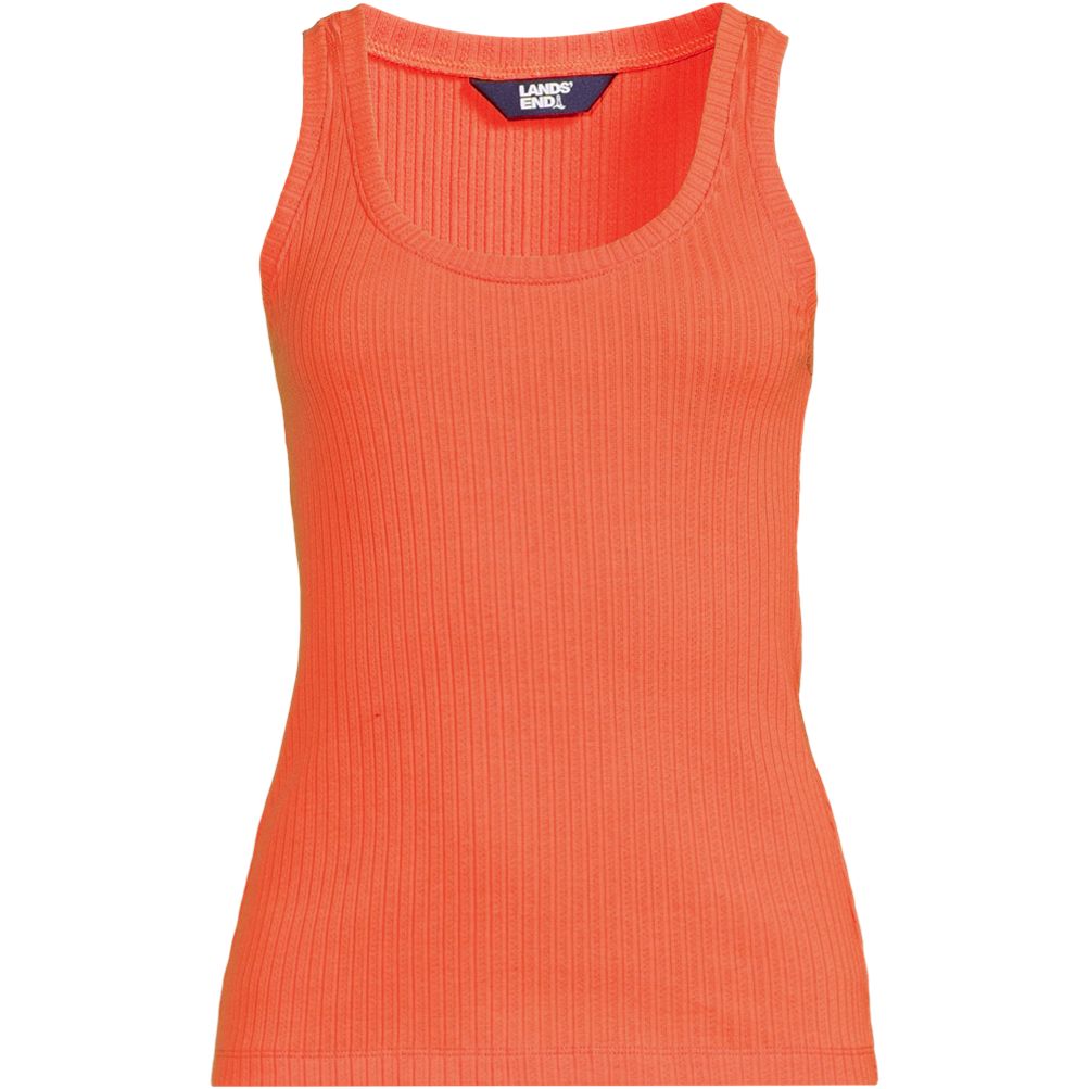 Women's Pointelle Rib UNeck Tank | Lands' End