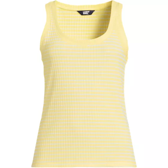 Women's Plus Size Pointelle Rib UNeck Tank - primary