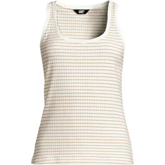 Women's Plus Size Pointelle Rib UNeck Tank - primary