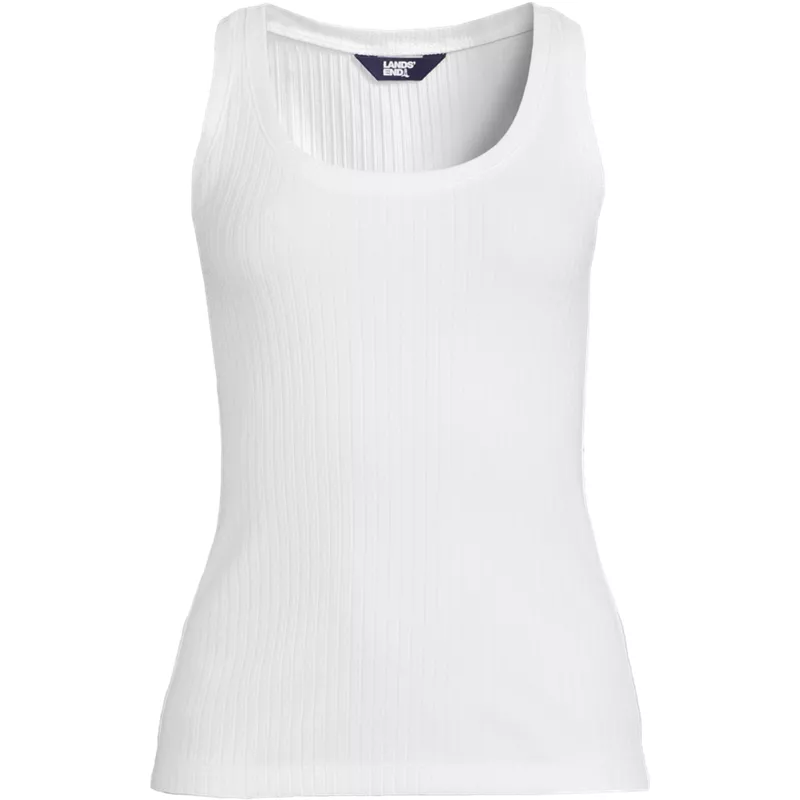 Women's Pointelle Rib UNeck Tank, Front
