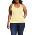 Women's Plus Size Pointelle Rib UNeck Tank, Front