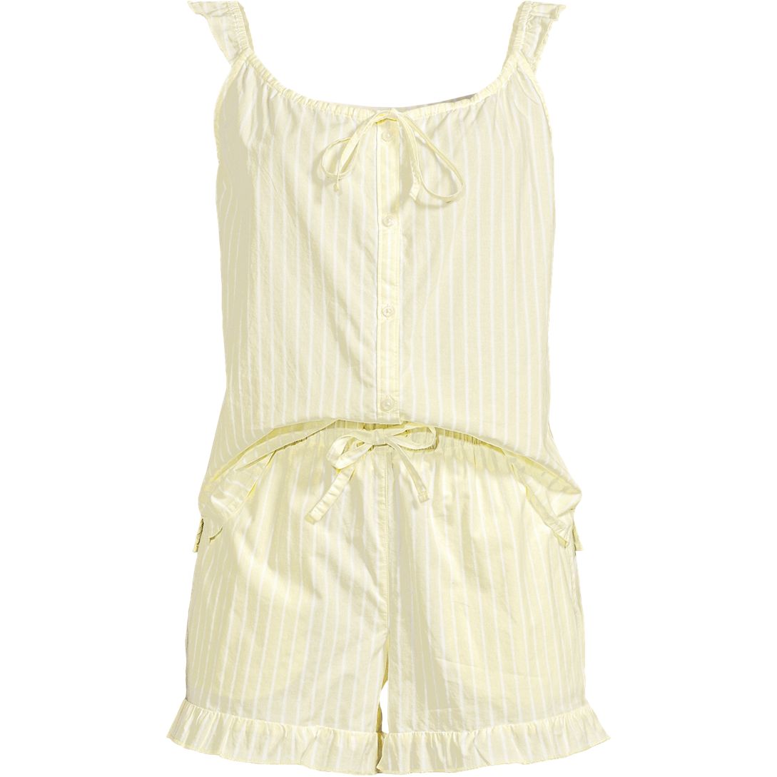 Women's Poplin 2 Piece Pajama Set - Tank Top and Shorts