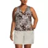 Women's Plus Size Lightweight Jersey Blouson Vneck Tank, Front