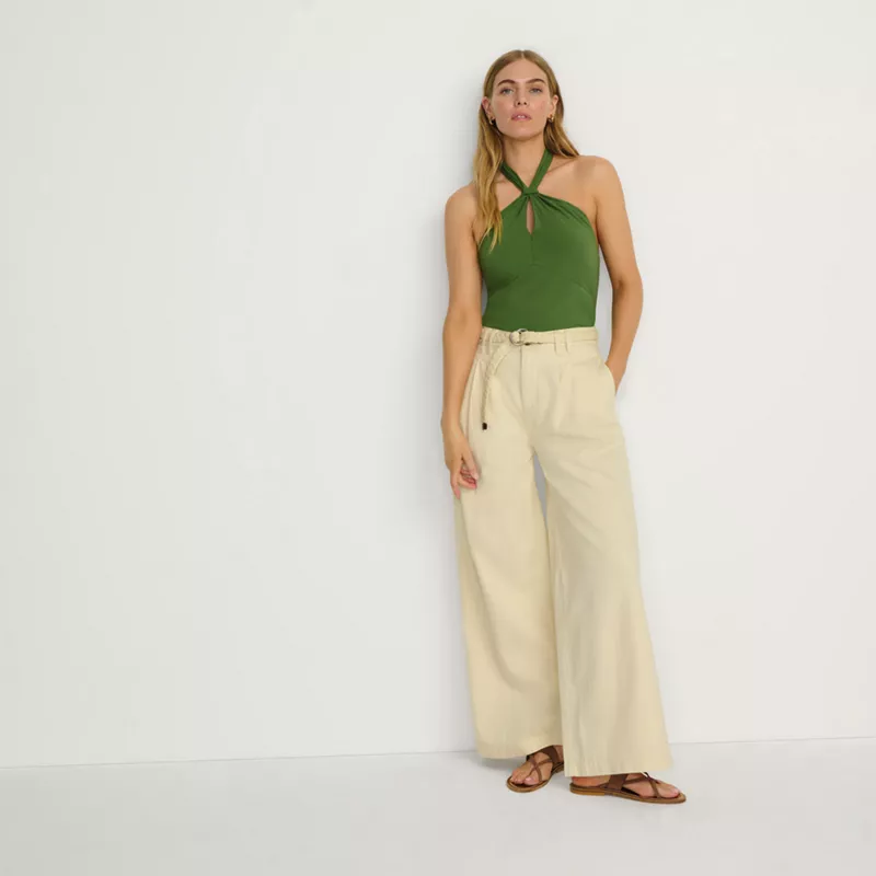 Women's Slender Twist Front Halter Top, alternative image