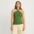 Women's Slender Twist Front Halter Top, Front
