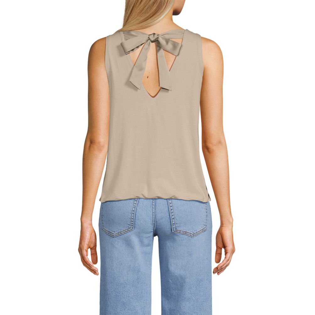 売れ筋商品|||ランズエンド カットソー トップス レディース Women's Lightweight Jersey Blouson Vneck Tank Blush whisper Women's Lightweight Jersey Blouson Vneck Tank | Lands' End