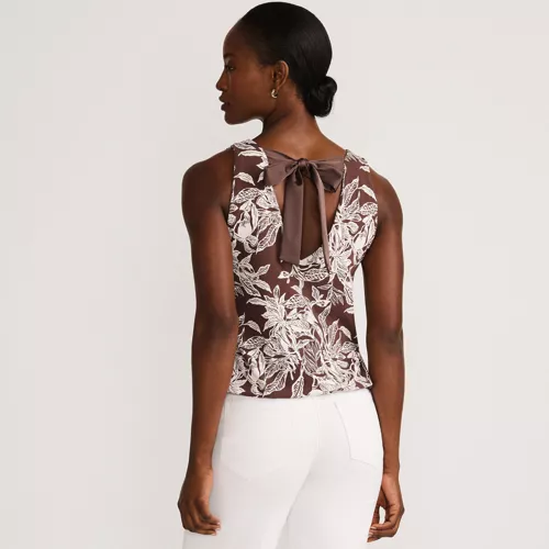 Women's Lightweight Jersey Blouson Vneck Tank, Back