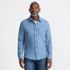Men's Long Sleeve Knit Boucle Button Through Shirt, Front