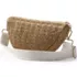 Straw Crescent Crossbody Bag, Back