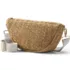 Straw Crescent Crossbody Bag, Front
