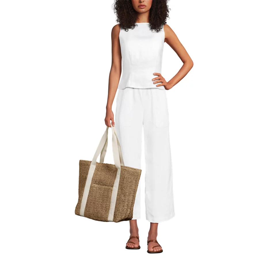 Straw Tote Bag view 4