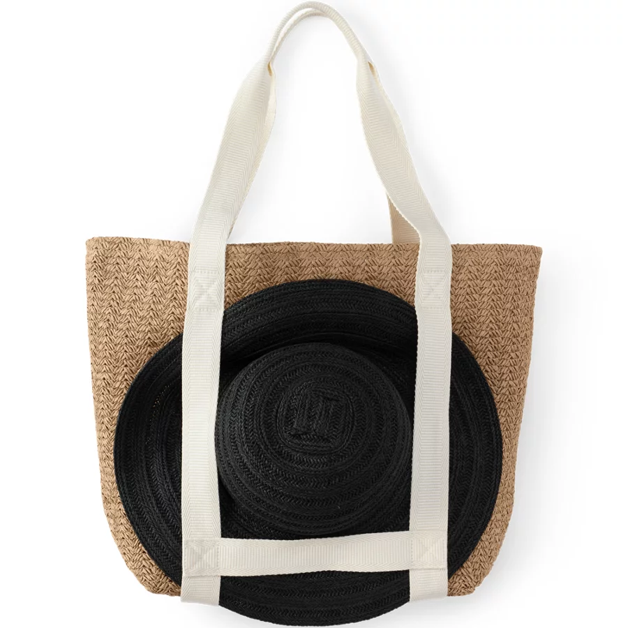 Straw Tote Bag view 5
