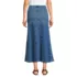Women's Soft Denim Godet Midi Skirt, Back
