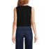Women's Linen Blend Button Front Vest, Back