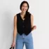 Women's Linen Blend Button Front Vest, alternative image