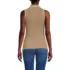 Women's Drapey Rib Sleeveless Johnny Collar Polo Shirt, Back