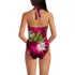 Women's Sculpting Suit Plunge Halter High Leg One Piece Swimsuit, Back