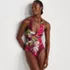 Women's Sculpting Suit Plunge Halter High Leg One Piece Swimsuit, alternative image