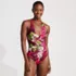 Women's Sculpting Suit Plunge Halter High Leg One Piece Swimsuit, Front