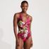Women's Sculpting Suit Plunge Halter High Leg One Piece Swimsuit, Front