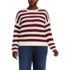 Women's Plus Size Cotton Blend Pointelle Crew Neck Sweater, Front