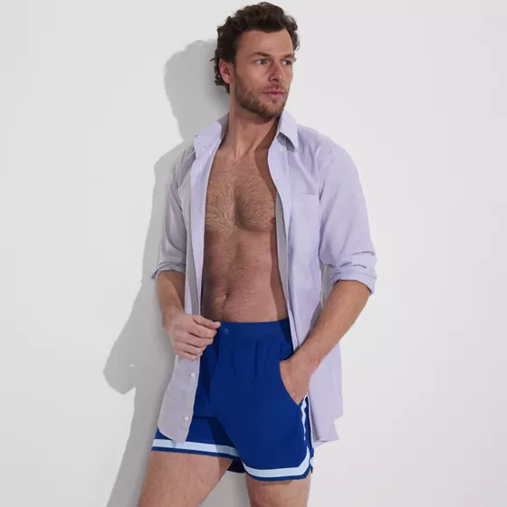 Men's 5" Quick Dry Striped Pull on Board Short - primary