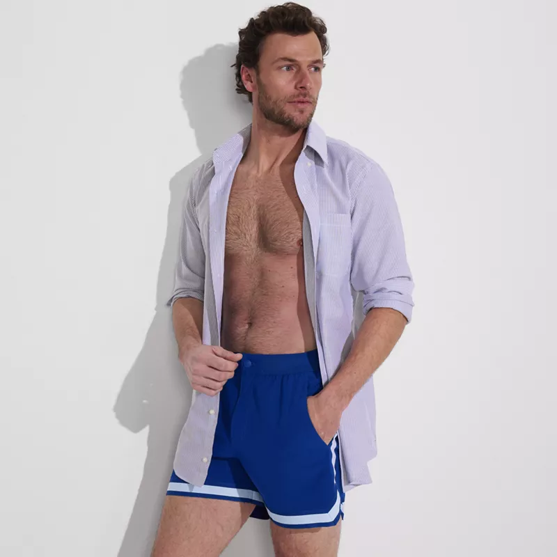 Men's 5" Quick Dry Striped Pull on Board Short, alternative image