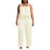 Women's Plus Size Cooling 2 Piece Pajama Set - Sleeveless Square Neck Top and Pants, Front