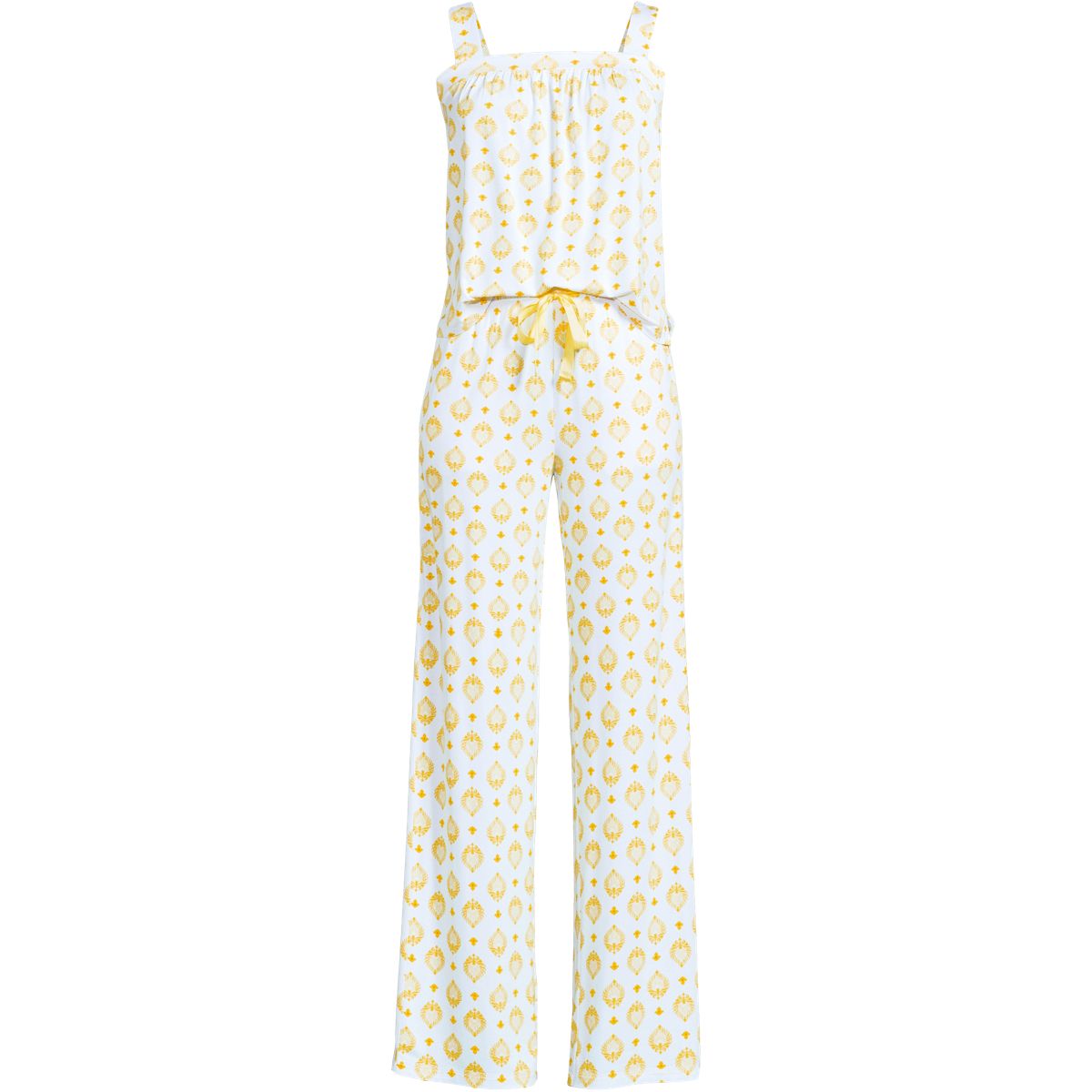 Women's Cooling 2 Piece Pajama Set - Sleeveless Square Neck Top and Pants