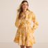 Women's Poplin Button Front Dress with Godets, alternative image