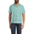 Men's Linen Cotton Pintuck Camp Collar Shirt, Front