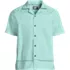 Men's Linen Cotton Pintuck Camp Collar Shirt, Front