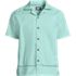 Men's Linen Cotton Pintuck Camp Collar Shirt, Front