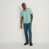 Men's Linen Cotton Pintuck Camp Collar Shirt, alternative image