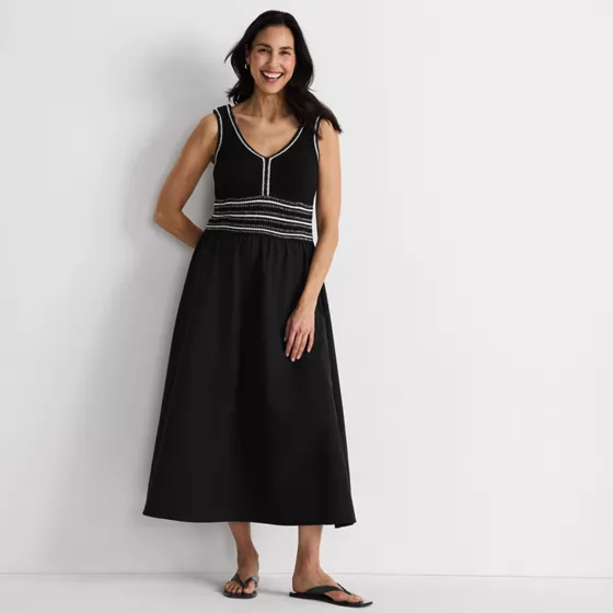 Women's Duet V-neck Sweater Dress - primary