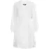 Women's Long Sleeve Romantic Linen Above the Knee Shirt Dress, Front