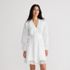 Women's Long Sleeve Romantic Linen Above the Knee Shirt Dress, Front