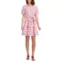 Women's Elbow Sleeve Eyelet Knee Length Shirt Dress, alternative image
