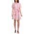 Women's Elbow Sleeve Eyelet Knee Length Shirt Dress, alternative image
