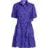 Women's Petite Elbow Sleeve Eyelet Knee Length Shirt Dress, alternative image