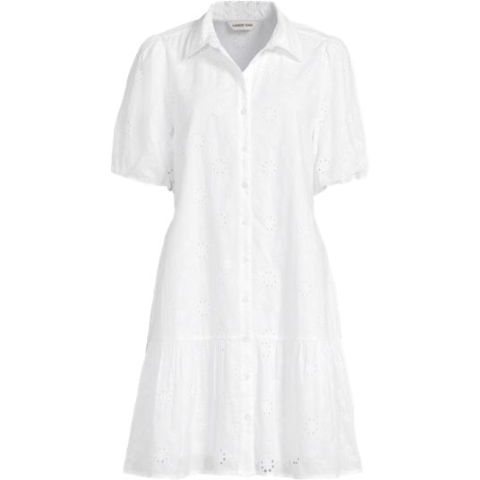 Women's Plus Size White Dresses, Plus Size White Summer Dresses | Lands' End