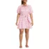 Women's Plus Size Elbow Sleeve Eyelet Knee Length Shirt Dress, alternative image