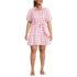 Women's Plus Size Elbow Sleeve Eyelet Knee Length Shirt Dress, alternative image