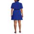 Women's Plus Size Elbow Sleeve Eyelet Knee Length Shirt Dress, Back
